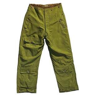 Vtg 1940s WWII USAAF Type A-10 Flight Winter Flying Trousers Willis Geiger 34